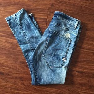 G-Star | Raw for the oceans acid wash Drop 2 Type C 3D Super Slim Jeans 34x32